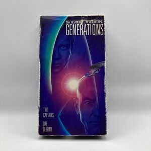 Star Trek Generations VHS Movie 1995 Paramount Pictures Sci-Fi Two Captains